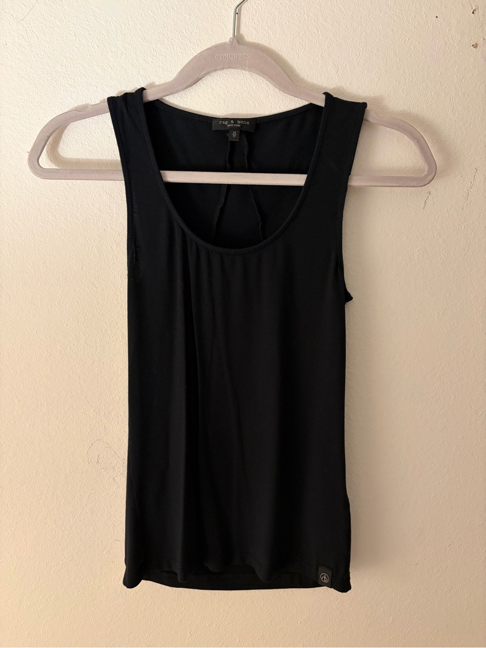 rag & bone Black Scoop Neck Tank